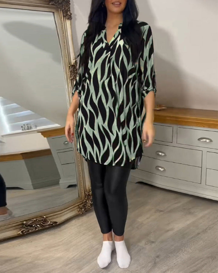 ALEXANDRA™ | Damen-Oberteil mit lockerem Schnitt und Print