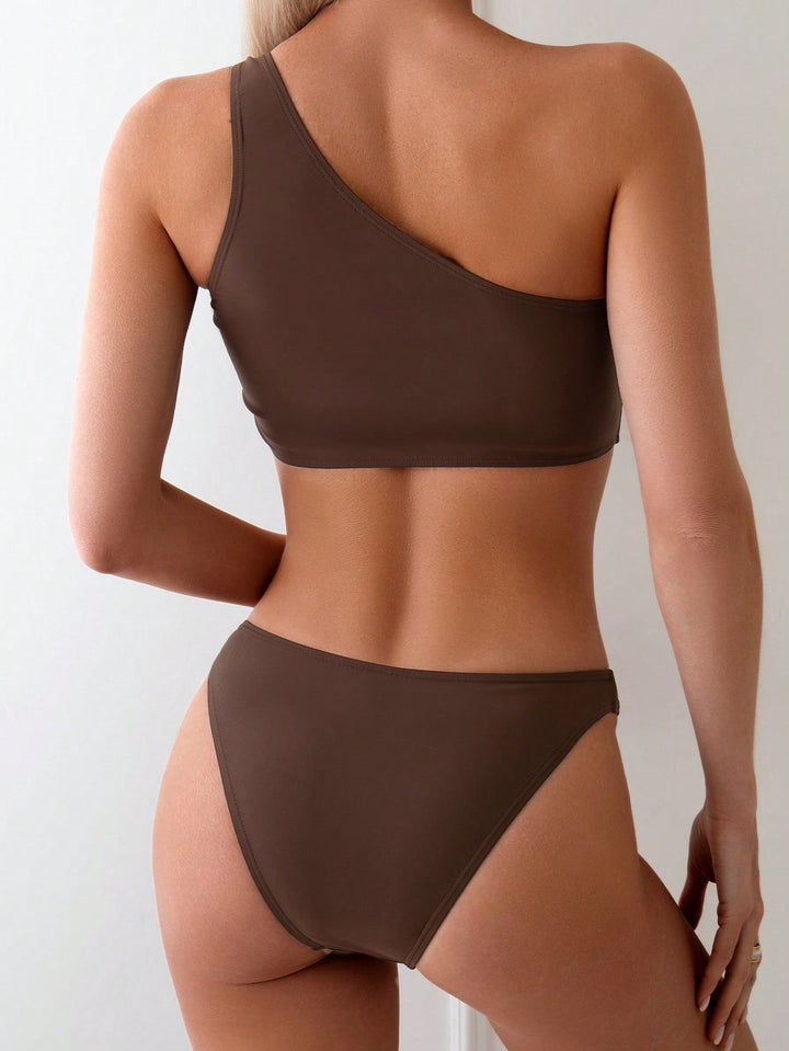 Avery | One-Shoulder-Bikini mit Ringdetail