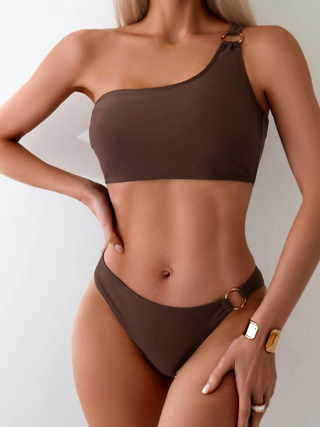 Avery | One-Shoulder-Bikini mit Ringdetail