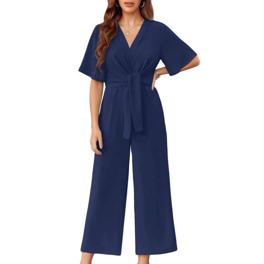 Gabriella | Eleganter Damen-Sommer-Jumpsuit mit Bindeknoten