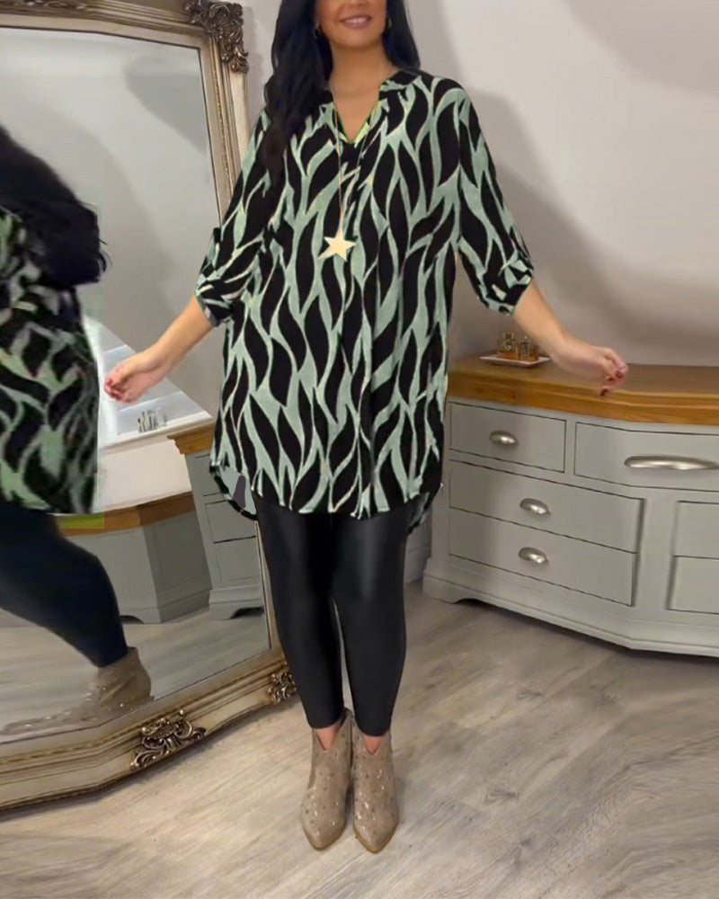 ALEXANDRA™ | Damen-Oberteil mit lockerem Schnitt und Print