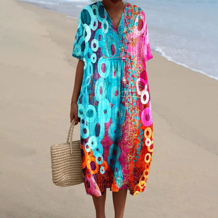 Amara Lebhaftes Batik-Sommerkleid