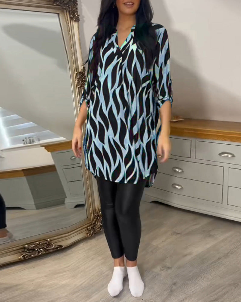 ALEXANDRA™ | Damen-Oberteil mit lockerem Schnitt und Print