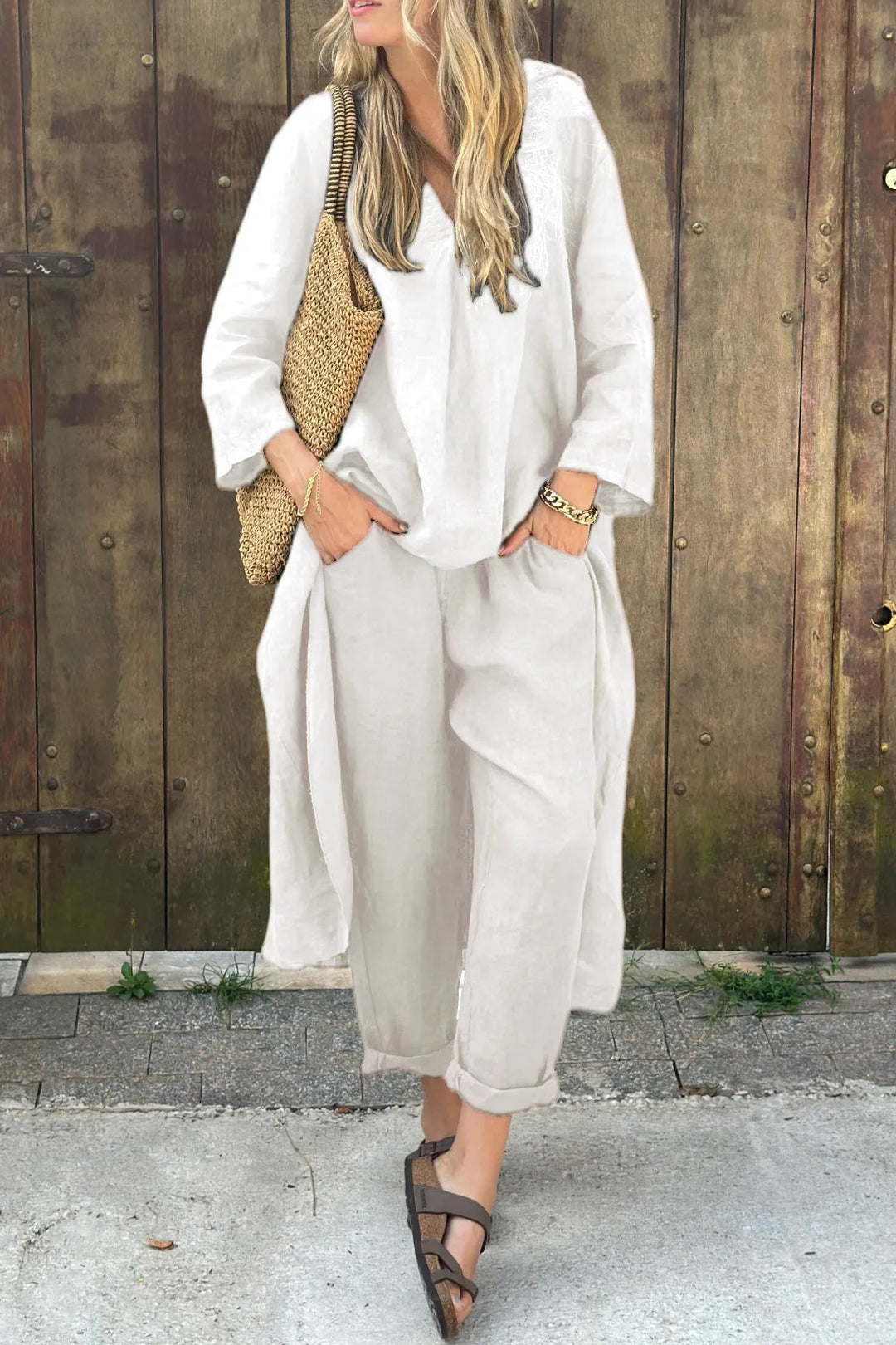 Carolyn™ Schickes und bequemes Set | Aufeinander abgestimmtes Oberteil und Hose mit lockerer Passform
