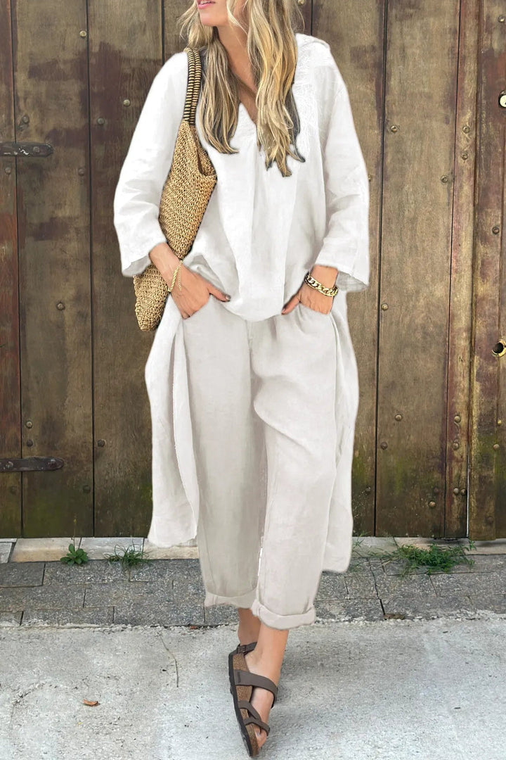 Carolyn™ Schickes und bequemes Set | Aufeinander abgestimmtes Oberteil und Hose mit lockerer Passform