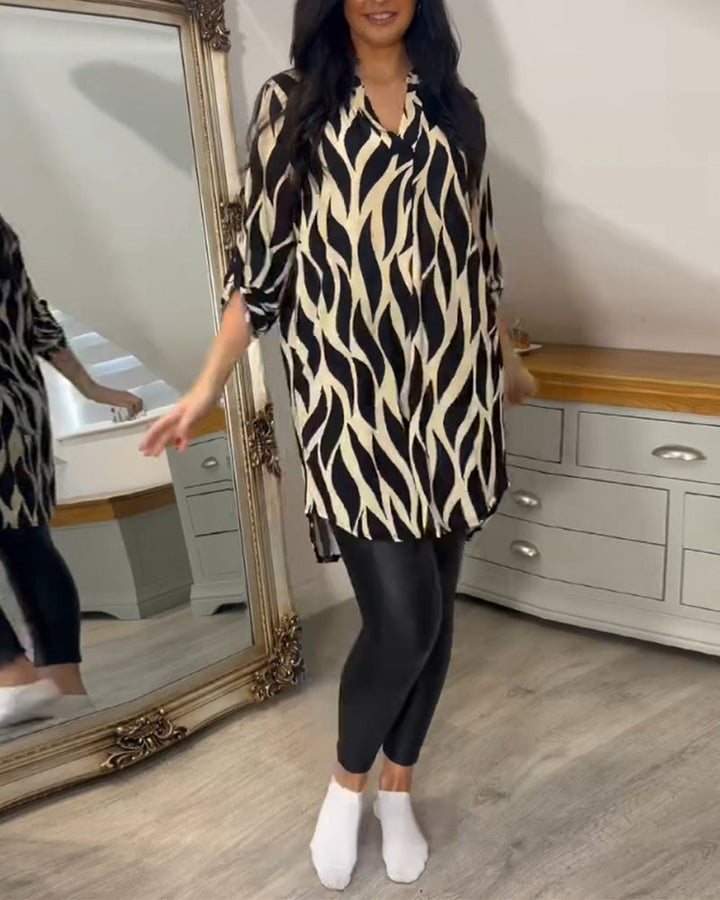 ALEXANDRA™ | Damen-Oberteil mit lockerem Schnitt und Print