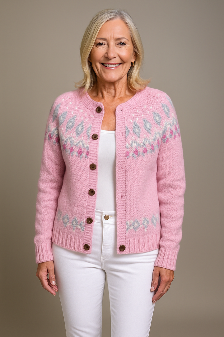 Sophie | Rosa Komfort-Strickjacke