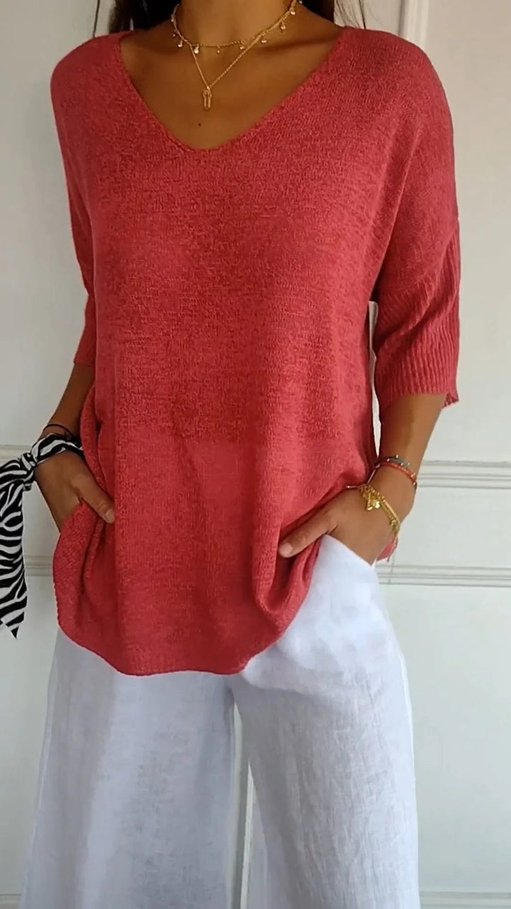 LAUREN™ | Women Casual V-Neck Top