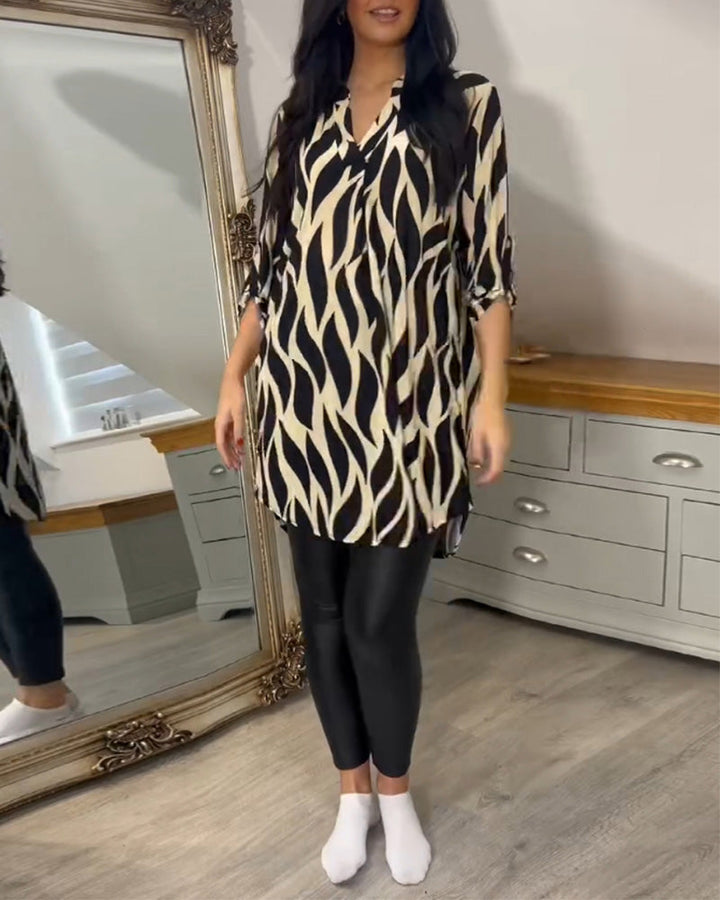 ALEXANDRA™ | Damen-Oberteil mit lockerem Schnitt und Print