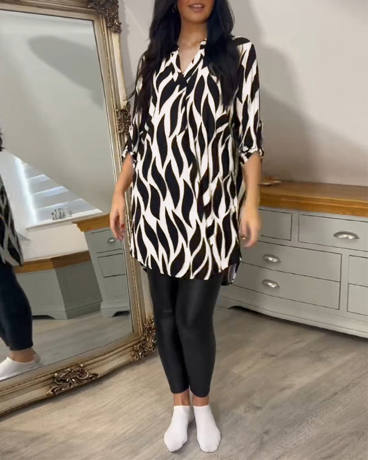 ALEXANDRA™ | Damen-Oberteil mit lockerem Schnitt und Print