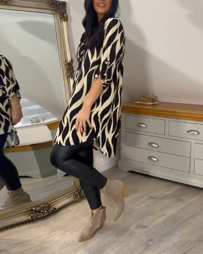 ALEXANDRA™ | Damen-Oberteil mit lockerem Schnitt und Print