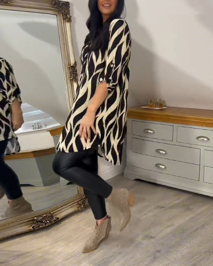 ALEXANDRA™ | Damen-Oberteil mit lockerem Schnitt und Print