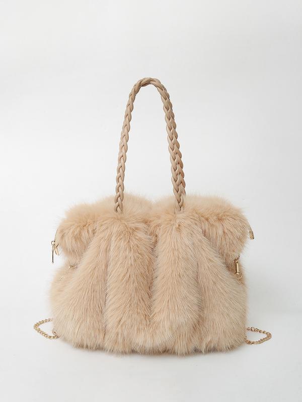 Bethany | Damen Plüsch-Samt-Schultertasche