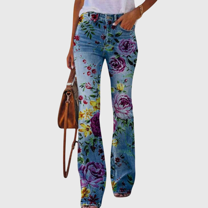 Damenhose mit Blumen