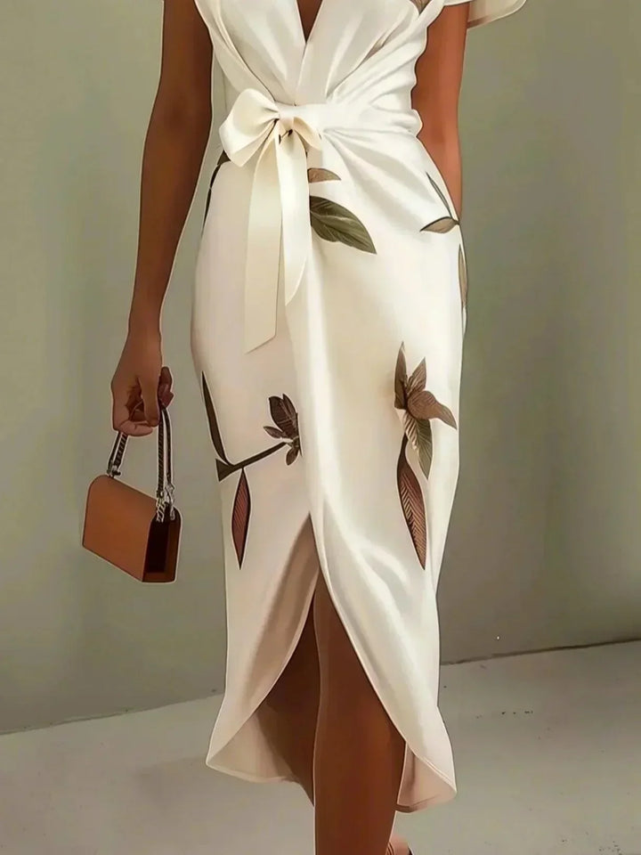 Tess - Elegant Wrap Midi Dress