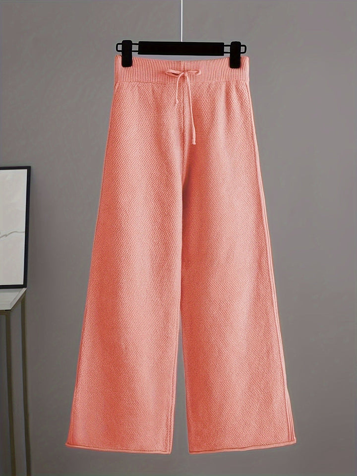 Emily™ Cozy Knit Loungewear Set | Relaxed Sweater and Wide-Leg Trousers