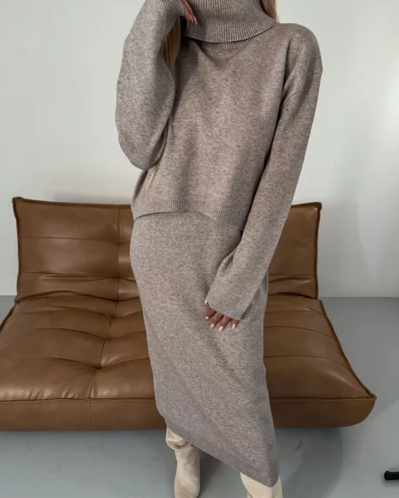 Darla™ Elegantes Strick-Set | Aufeinander abgestimmtes Strickkleid und Top