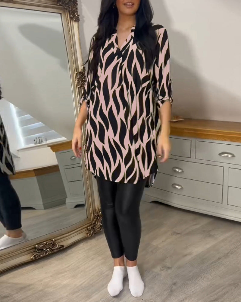 ALEXANDRA™ | Damen-Oberteil mit lockerem Schnitt und Print