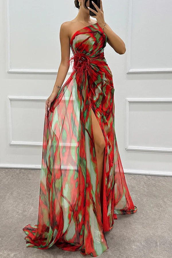 Élodie | Lebhaftes drapiertes Kleid