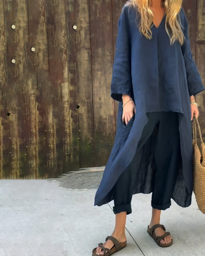 Carolyn™ Schickes und bequemes Set | Aufeinander abgestimmtes Oberteil und Hose mit lockerer Passform