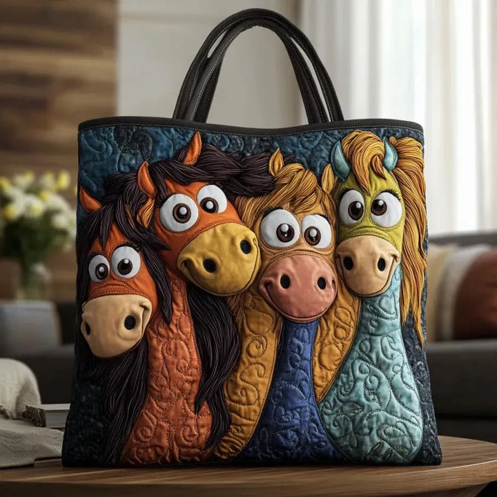 Handgemachte Tasche | Verspielte Ponys