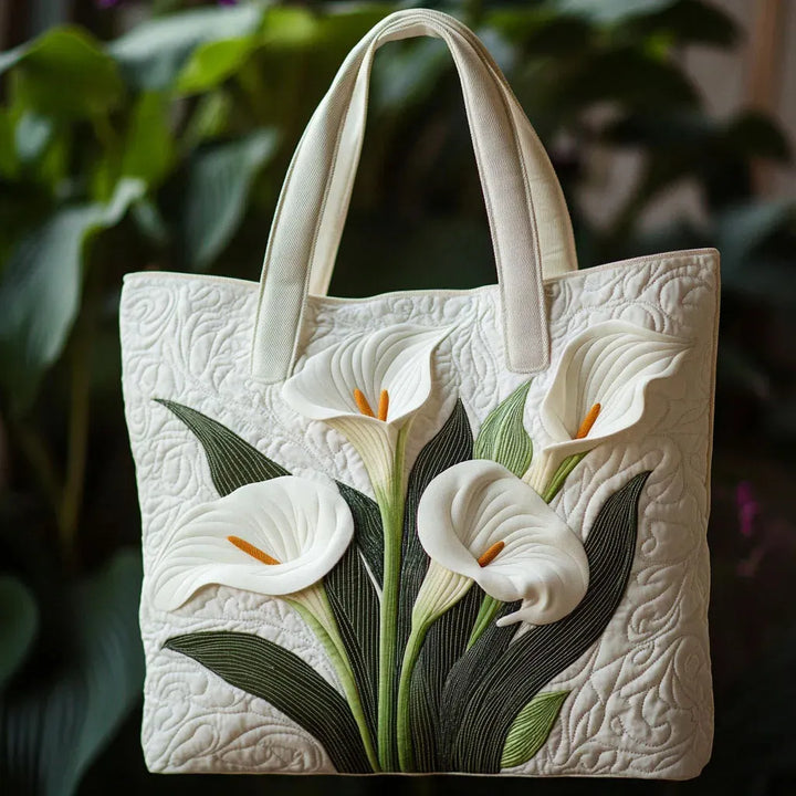 Handgemachte Tasche | Weiße Calla-Lilien