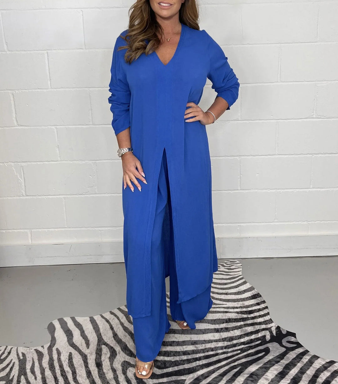 Cherly™ Gemütliches Zweiteiler-Set | Fließende Bluse und Weite Hose