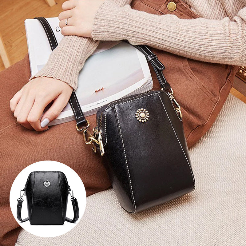 Vienna | Kompakte einfarbige Mini-Handtasche
