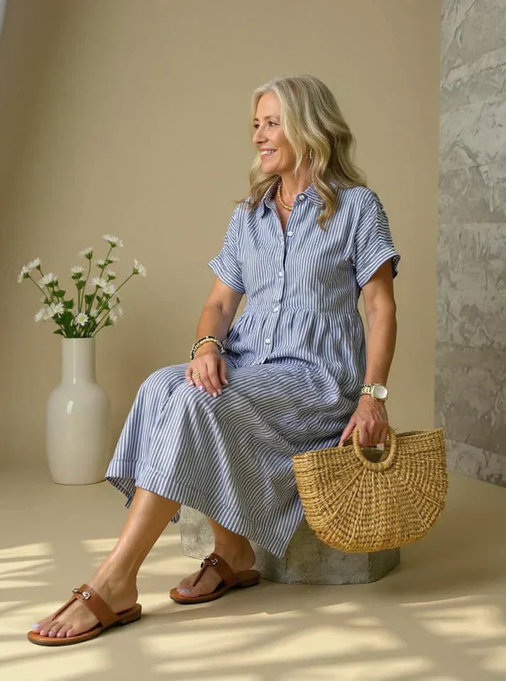 Yonika – Schickes gestreiftes Kleid