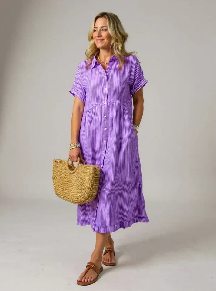 Yonika – Schickes gestreiftes Kleid
