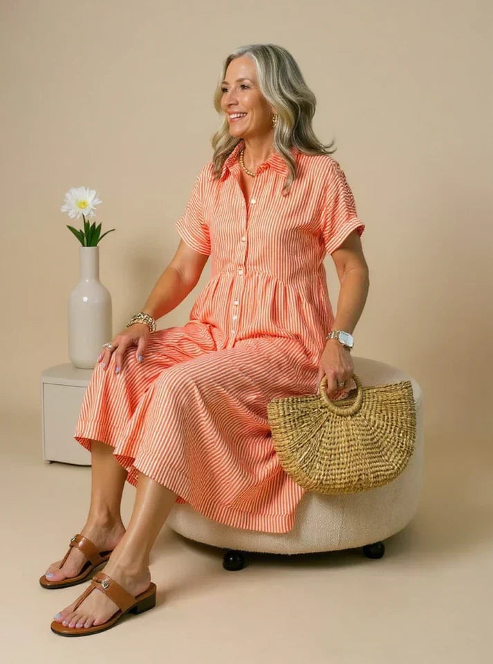 Yonika – Schickes gestreiftes Kleid