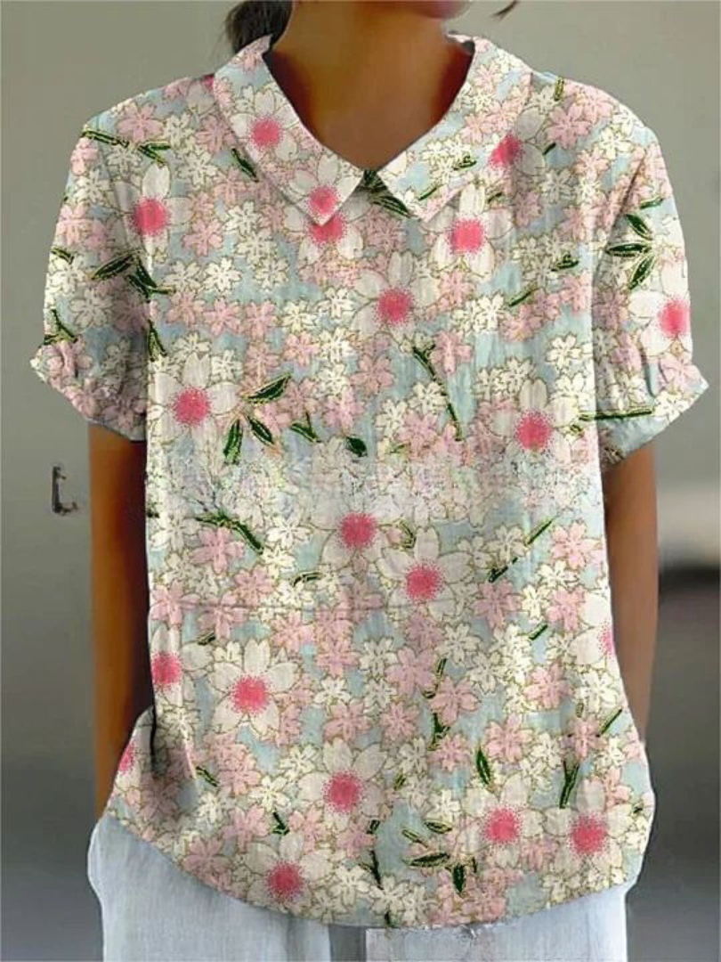 MARLENE™ | Damen Vintage Print Hemd