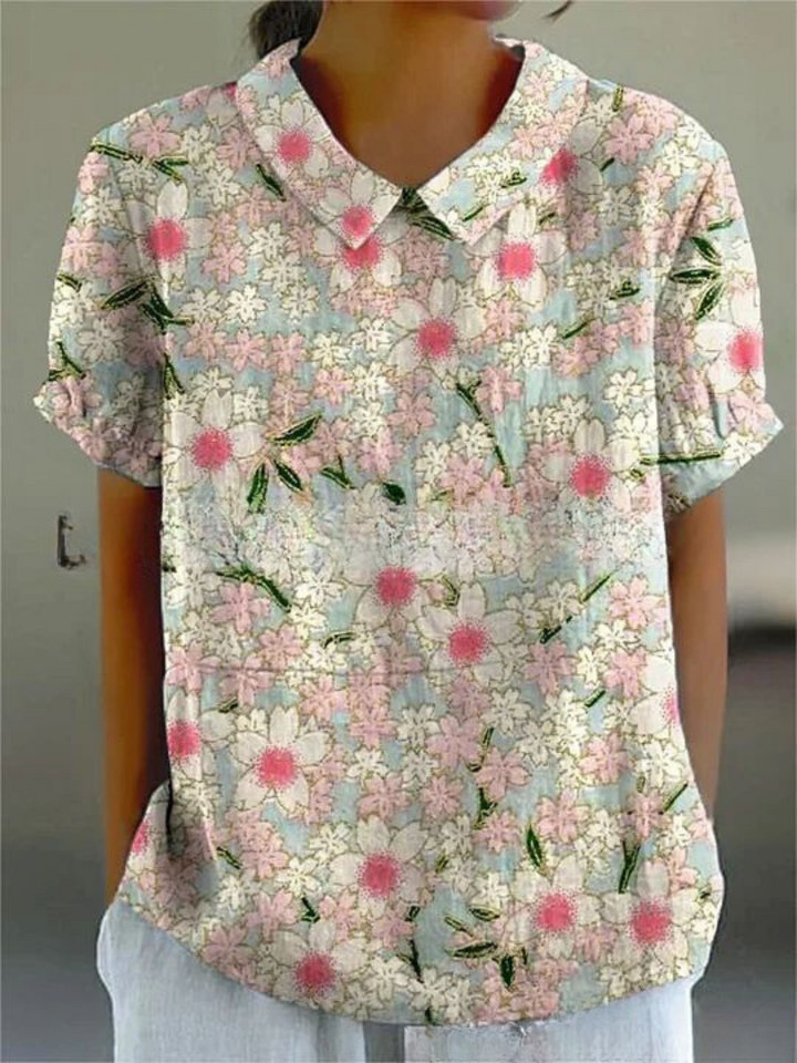 MARLENE™ | Damen Vintage Print Hemd