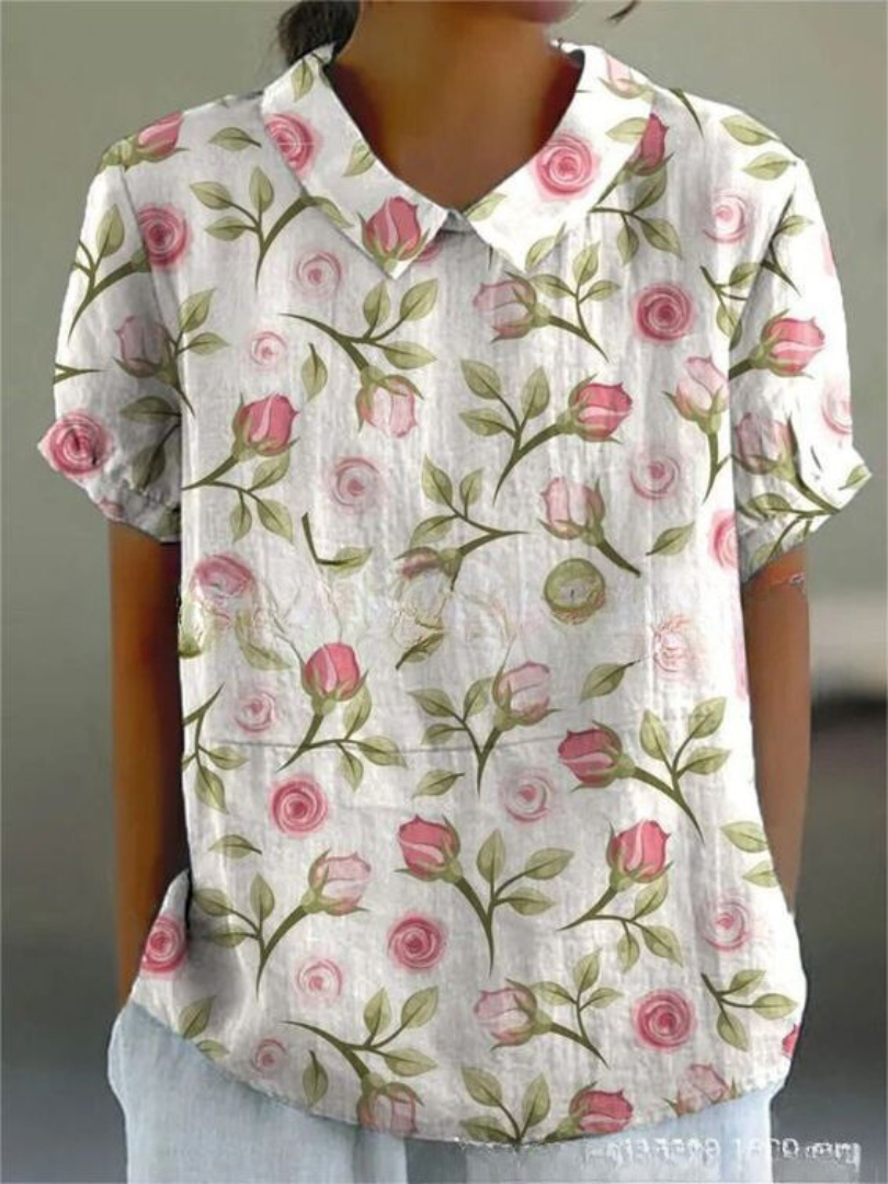 MARLENE™ | Damen Vintage Print Hemd