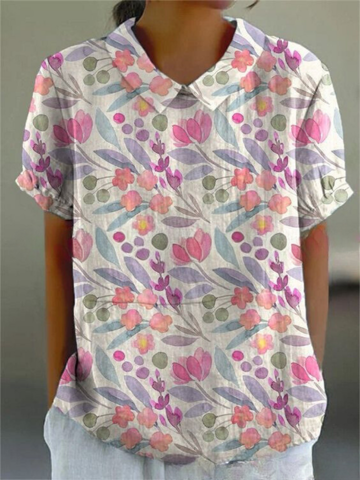 MARLENE™ | Damen Vintage Print Hemd
