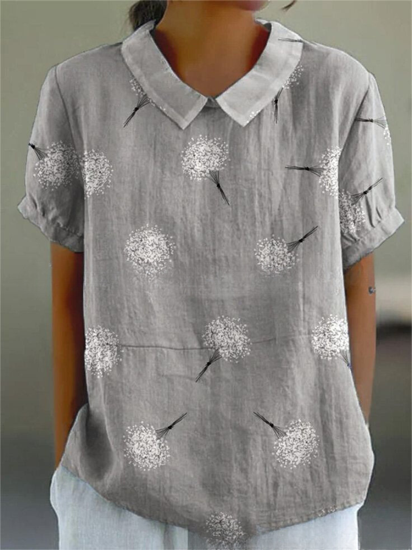 MARLENE™ | Damen Vintage Print Hemd