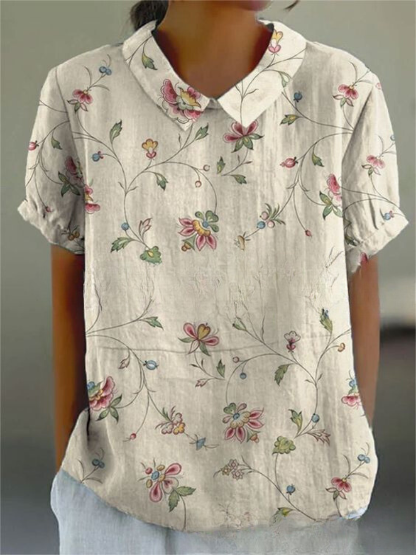 MARLENE™ | Damen Vintage Print Hemd