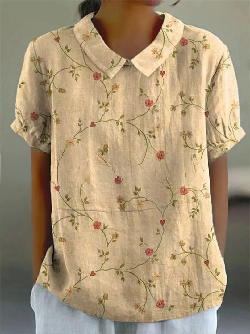 MARLENE™ | Damen Vintage Print Hemd
