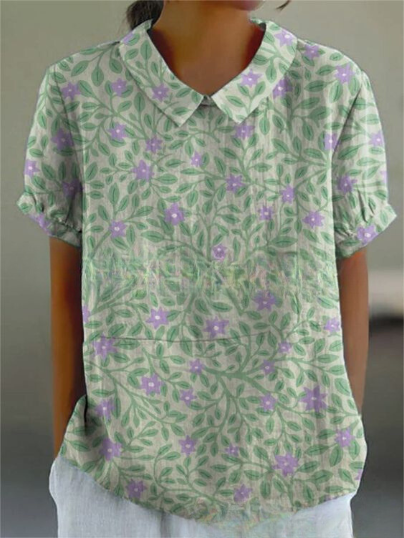 MARLENE™ | Damen Vintage Print Hemd