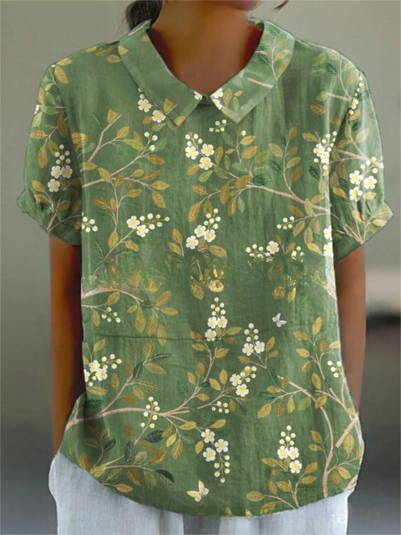 MARLENE™ | Damen Vintage Print Hemd