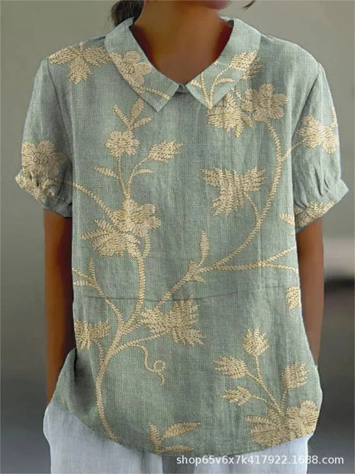 MARLENE™ | Damen Vintage Print Hemd