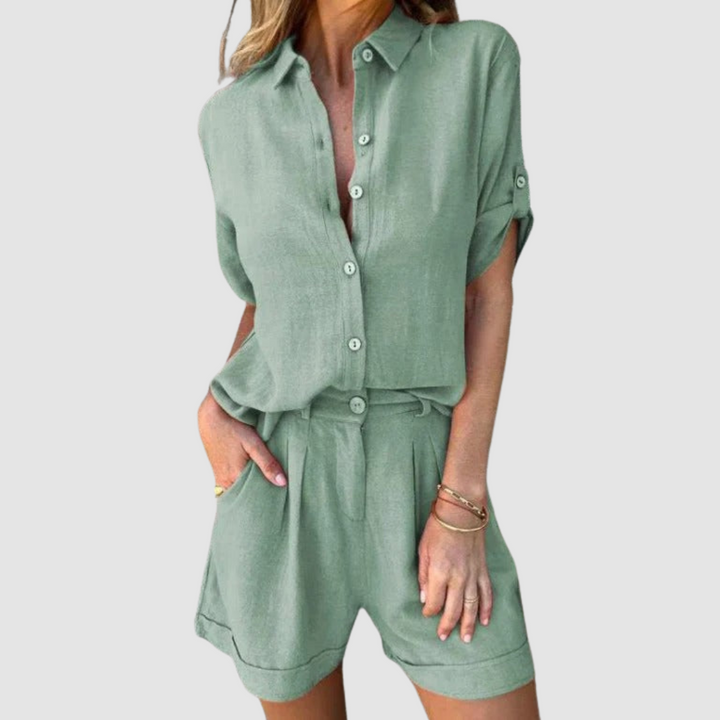 Alba™ Summer Set | Leichtes Oberteil und lockere Hose