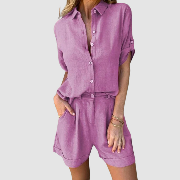 Alba™ Summer Set | Leichtes Oberteil und lockere Hose