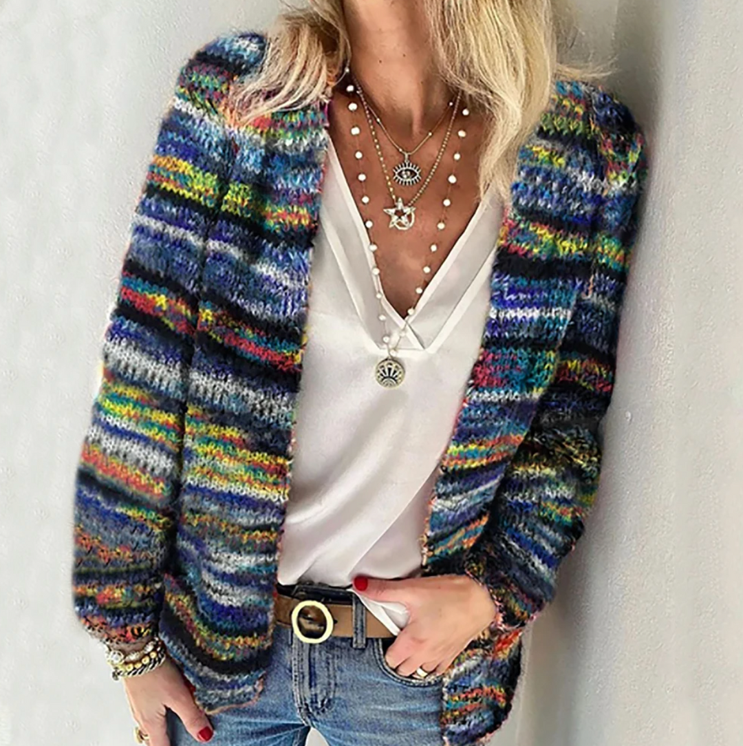 Catherine | Kuscheliger Multicolor-Cardigan