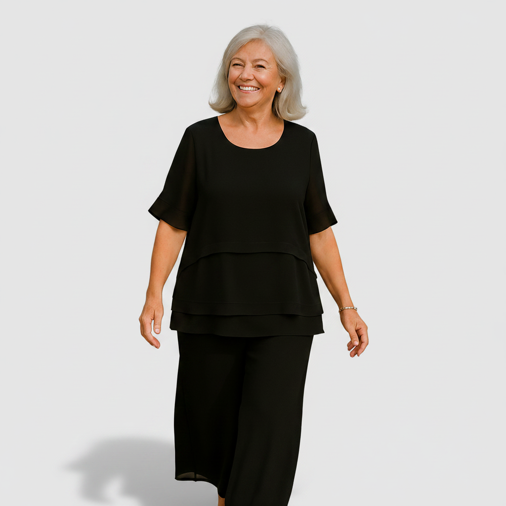 Honorine | Drapiertes Blusen-Top im Lagen-Look