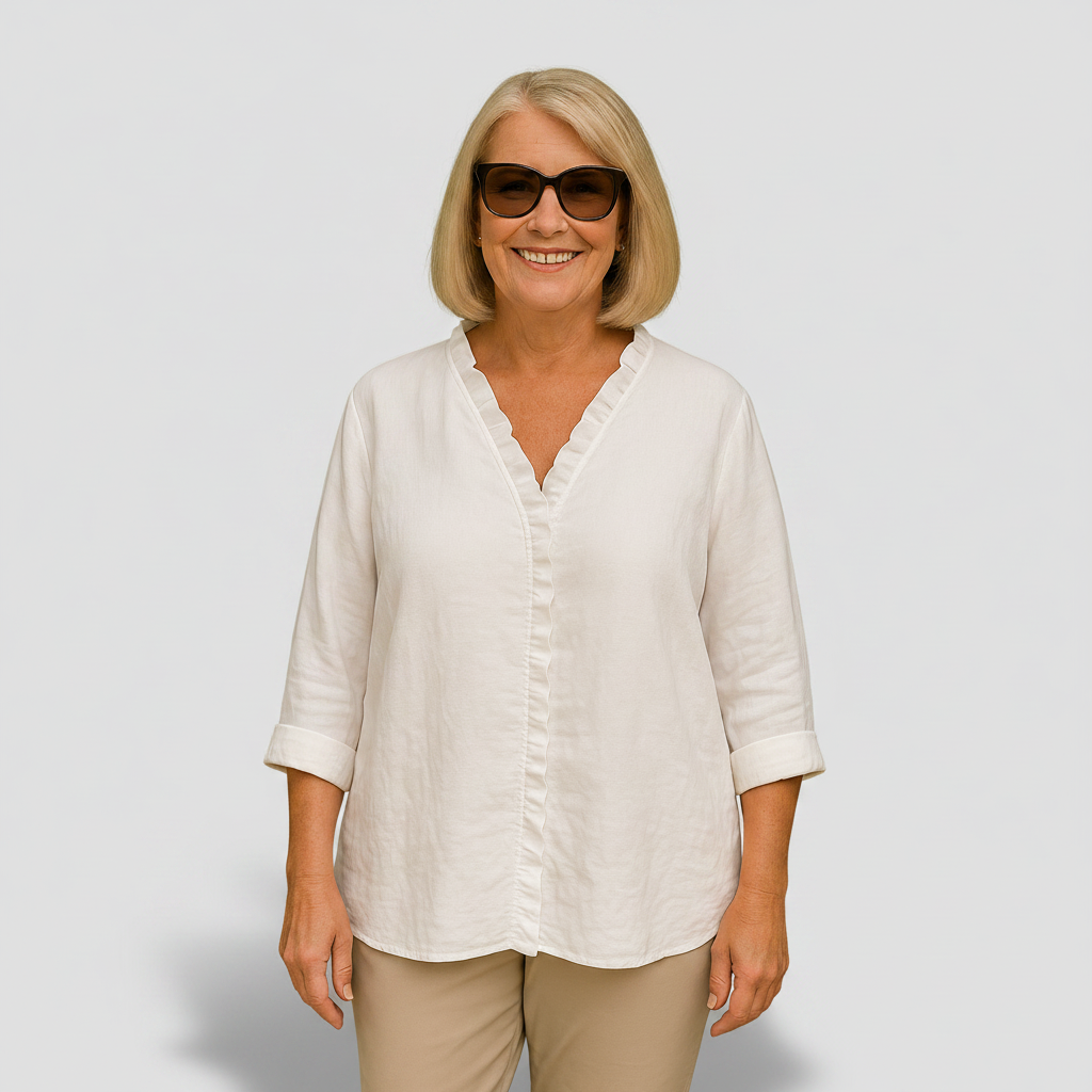 Delphine | Bluse mit weichen Rüschen