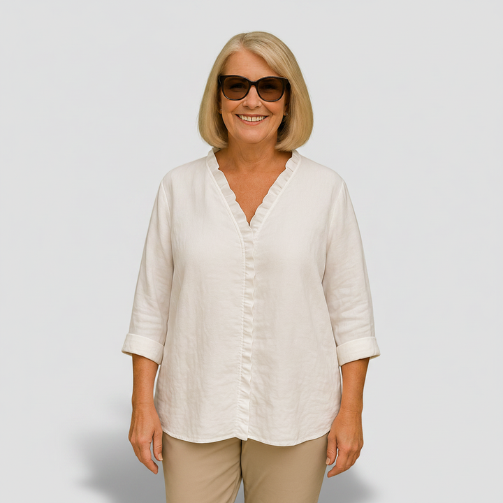 Delphine | Bluse mit weichen Rüschen