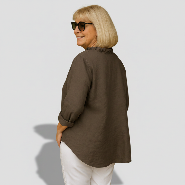 Delphine | Bluse mit weichen Rüschen