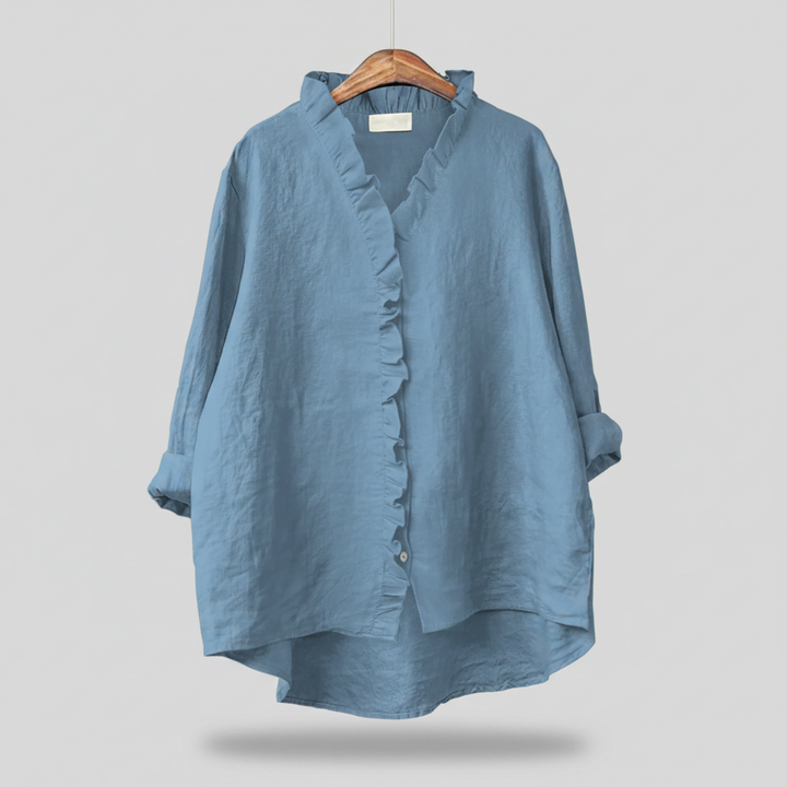 Delphine | Bluse mit weichen Rüschen