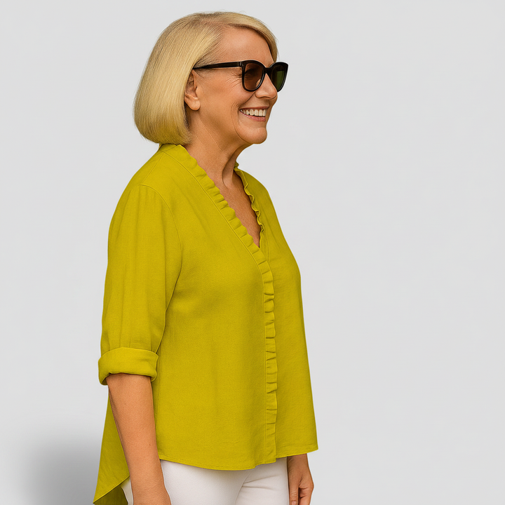 Delphine | Bluse mit weichen Rüschen